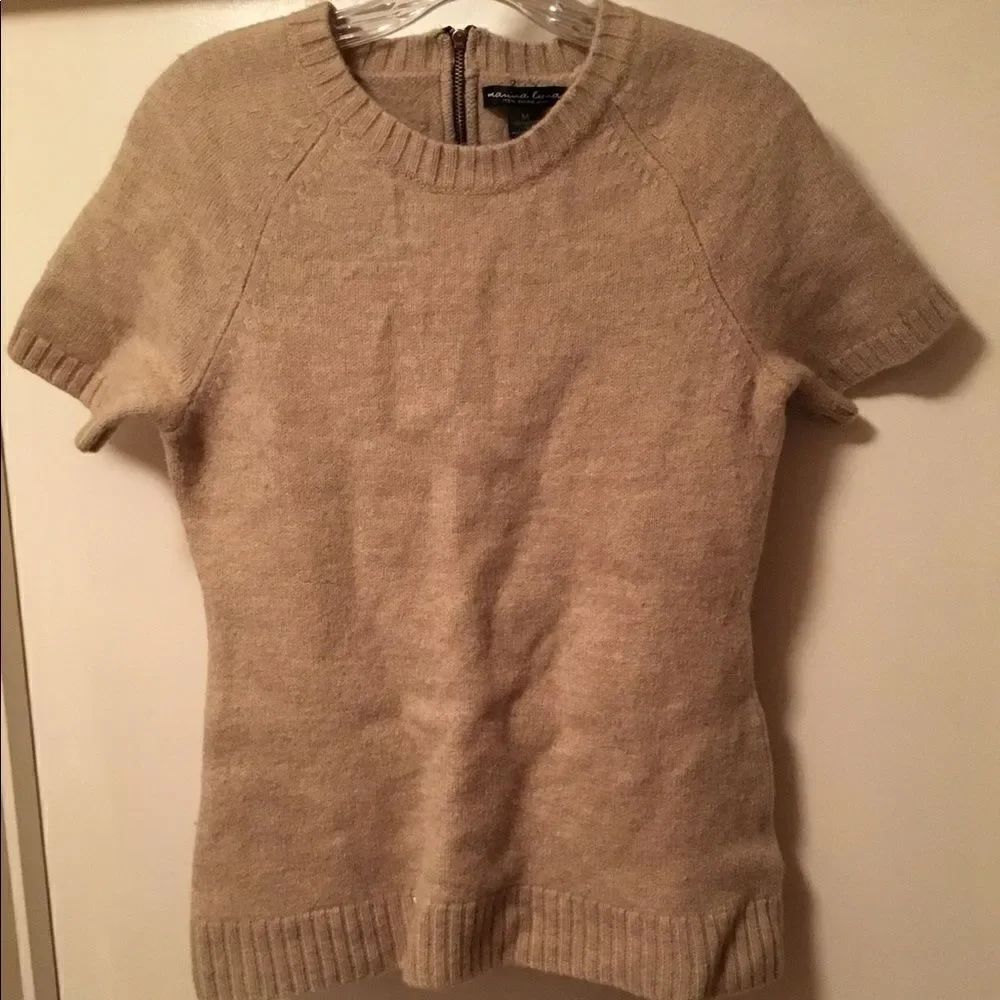 Marina Luna Wool Short Sleeve Sweater Size Medium